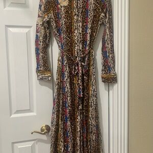 Savanna Jane Multicolor Long Sleeve Dress, size small, new without tags